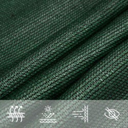 Voile d'ombrage 160 g/m² Vert foncé 5x7x7 m PEHD 567977567977