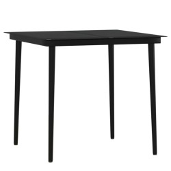 Ensemble à manger de jardin avec coussins 3 pcs noir 567983567983