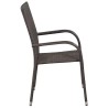 Ensemble à manger de jardin 7 pcs Marron et noir 567987567987