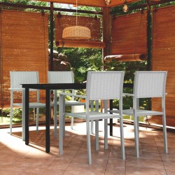 Ensemble à manger de jardin 5 pcs Blanc 567989567989
