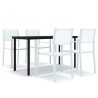Ensemble à manger de jardin 5 pcs Blanc 567989567989