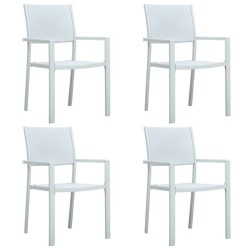 Ensemble à manger de jardin 5 pcs Blanc 567989567989