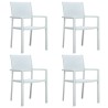 Ensemble à manger de jardin 5 pcs Blanc 567989567989