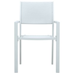 Ensemble à manger de jardin 5 pcs Blanc 567989567989