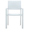 Ensemble à manger de jardin 5 pcs Blanc 567989567989