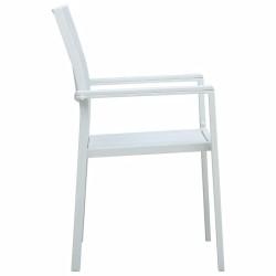 Ensemble à manger de jardin 5 pcs Blanc 567989567989