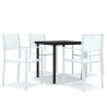 Ensemble à manger de jardin 5 pcs Blanc 567990567990