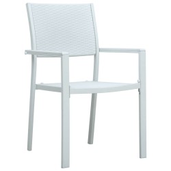 Ensemble à manger de jardin 5 pcs Blanc 567990567990