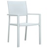 Ensemble à manger de jardin 5 pcs Blanc 567990567990