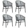 Ensemble à manger de jardin 5 pcs Gris 567991567991