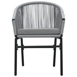 Ensemble à manger de jardin 5 pcs Gris 567991567991