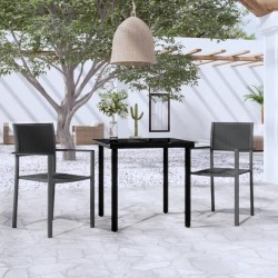 Ensemble à manger de jardin 3 pcs Noir 567992567992