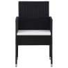 Ensemble à manger de jardin 7 pcs Noir 567998567998