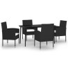 Ensemble à manger de jardin 5 pcs Noir 568003568003