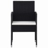 Ensemble à manger de jardin 5 pcs Noir 568003568003