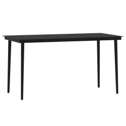 Ensemble à manger de jardin 7 pcs Noir 568015568015
