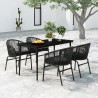 Ensemble à manger de jardin 5 pcs Noir 568018568018