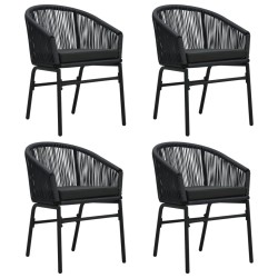 Ensemble à manger de jardin 5 pcs Noir 568018568018