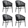 Ensemble à manger de jardin 5 pcs Noir 568018568018