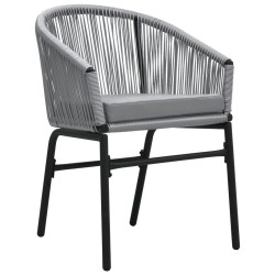 Ensemble à manger de jardin 3 pcs Gris 568020568020