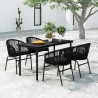 Ensemble à manger de jardin 5 pcs Noir 568023568023