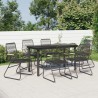 Ensemble à manger de jardin 7 pcs Noir Rotin PVC 568025568025
