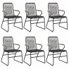 Ensemble à manger de jardin 7 pcs Noir Rotin PVC 568026568026