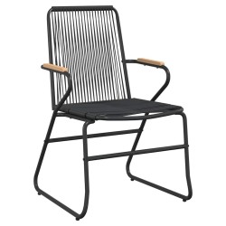 Ensemble à manger de jardin 7 pcs Noir Rotin PVC 568026568026