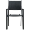 Ensemble à manger de jardin 5 pcs Noir 568027568027