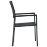 Ensemble à manger de jardin 5 pcs Noir 568027568027