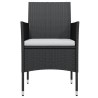 Ensemble à manger de jardin avec coussins 3 pcs noir 568029568029