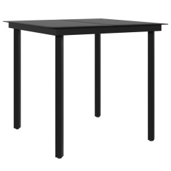 Ensemble à manger de jardin avec coussins 3 pcs noir 568029568029