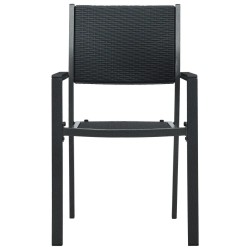 Ensemble à manger de jardin 9 pcs Noir 568030568030