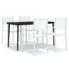 Ensemble à manger de jardin 5 pcs Blanc 568032568032