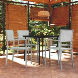 Ensemble à manger de jardin 5 pcs Blanc 568033568033