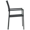 Ensemble à manger de jardin 5 pcs Noir 568035568035
