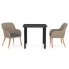 Ensemble à manger de jardin avec coussins 3 pcs marron 568041568041