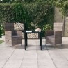 Ensemble à manger de jardin avec coussins 3 pcs Gris 568043568043