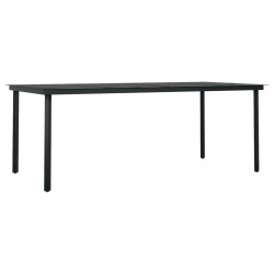 Ensemble à manger de jardin 7 pcs Gris et noir 568049568049
