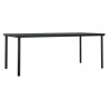 Ensemble à manger de jardin 7 pcs Gris et noir 568049568049