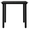 Ensemble à manger de jardin 5 pcs Gris et noir 568051568051