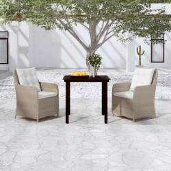 Ensemble à manger de jardin 3 pcs Marron 568056568056