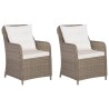 Ensemble à manger de jardin 3 pcs Marron 568056568056