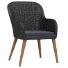Ensemble à manger de jardin avec coussins 3 pcs noir 568057568057