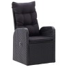 Ensemble à manger de jardin avec coussins 3 pcs noir 568058568058