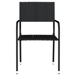 Ensemble à manger de jardin 3 pcs Noir 568061568061