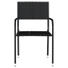 Ensemble à manger de jardin 3 pcs Noir 568061568061