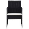 Ensemble à manger de jardin 3 pcs Noir 568062568062