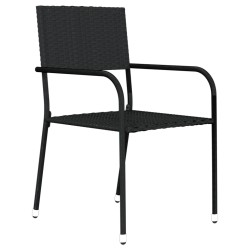Ensemble à manger de jardin 5 pcs Noir 568063568063