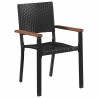 Ensemble à manger de jardin 5 pcs Noir 568077568077